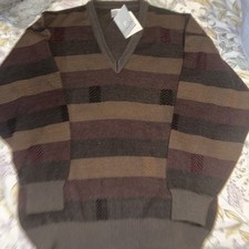 Vintage Pierre Sangan Men's Jumper Size Medium Wool Mix BNWT 1990s