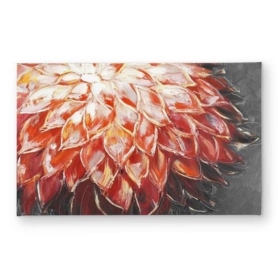 Begin Home Decor CODM21349KGINK 21 x 34 in. Abstract Dahlia Flower Door Mat -...