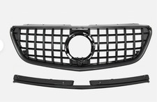 K&uuml;hlergrill GT Panamericana Grill Schwarz Glanz f&uuml;r Mercedes Vito W447 ab 2019