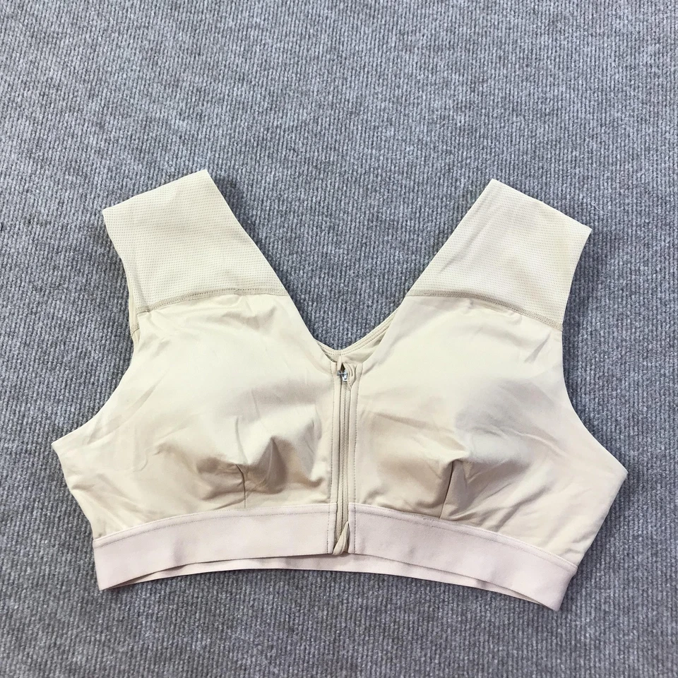 Tommie Copper Sports Bra Womens 3XL Zip Front Activewear Shoulder Support Gym - Image 2 of 4