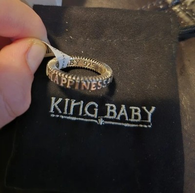 King Baby Studio Silber Vorsteckring Glück Größe 12