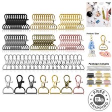 80Pcs Swivel Clasp Hooks in 7 Colors - Perfect for DIY Keychain  Purse Crafts