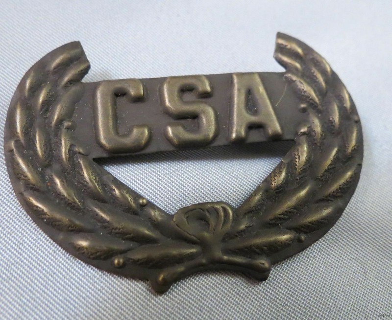 VINTAGE Repro CSA CONFERATE STATES OF AMERICA BRASS PIN CIVIL WAR Rebel 1800S