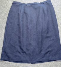 Kathie Lee Collection Womens Skirt 18W 100 Polyester Navy Blue Made in USA VTG