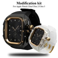 For Apple Watch Ultra/Ultra 2/Ultra 3 Silicone Band PC Protective Bumper Case