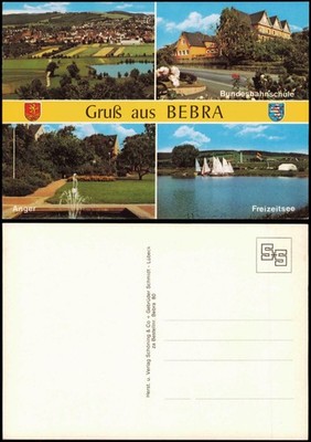 Postcard Bebra multi-picture card including with the Federal Railway School 1980