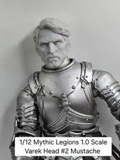 3d Printed 1.0 Head For Mythic Legions 1/12 Scale VAREK HEAD #2 MUSTACHE 