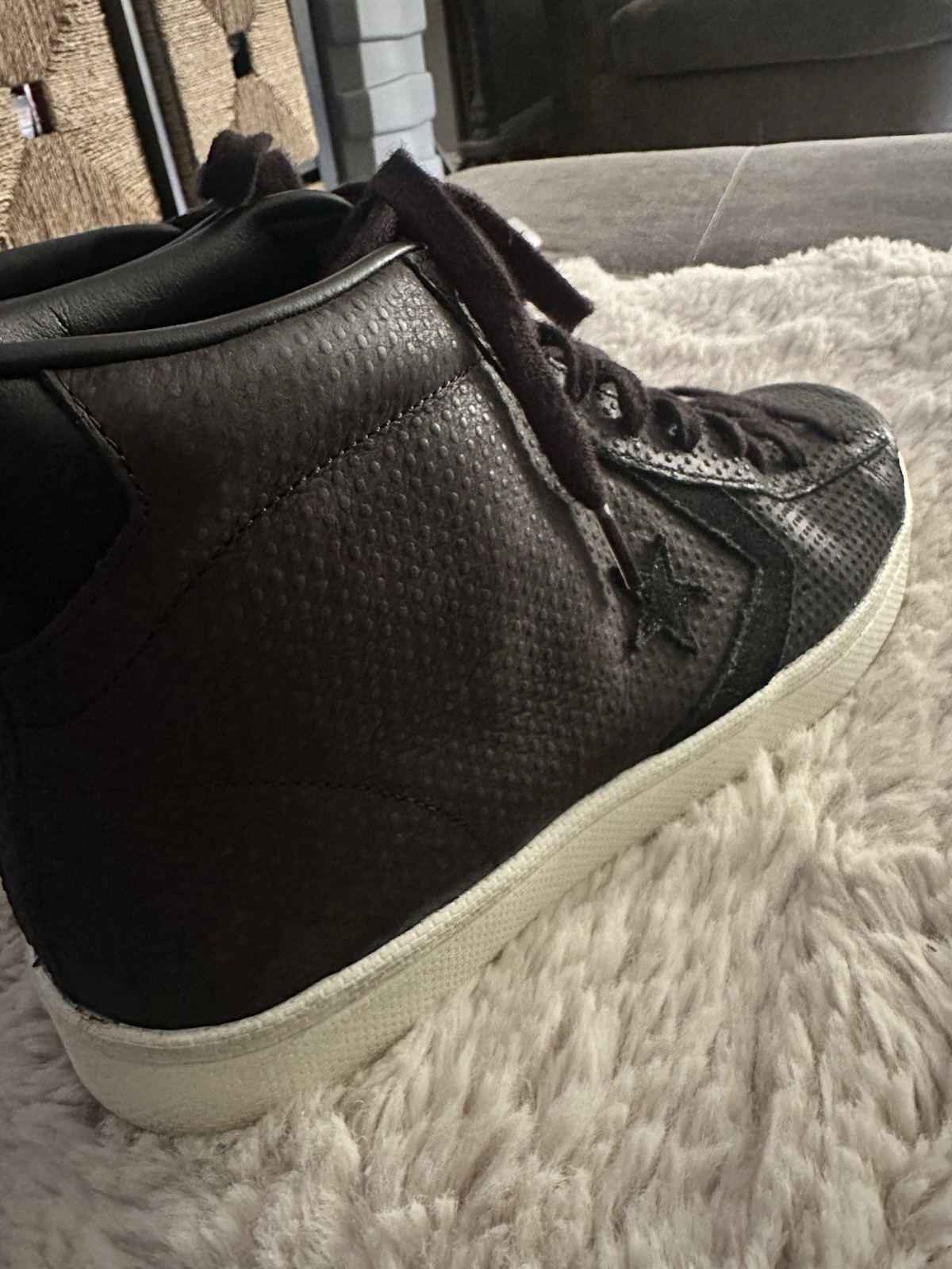 Men’s Converse Pro Leather 76 Mid Black Size 11 image 4