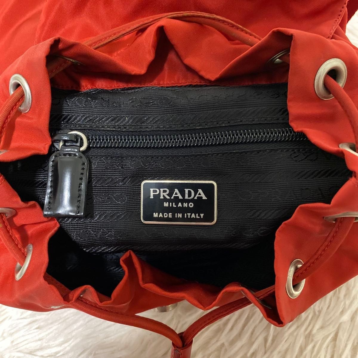 PRADA nylon backpack triangular logo Tessuto Vela… - image 17