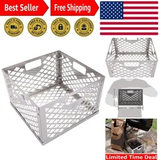 Stainless Steel Offset Smoker Charcoal Firebox Basket - Durable 12.3” Design
