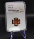 1952-D Lincoln Wheat Cent 1C NGC MS65 RD Beautiful Wheat Cent Good Gift