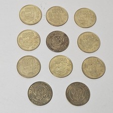 Lot of 11 Chuck E Cheese Tokens Play Coin Lot Bundle Arcade Usable CEC Play Game