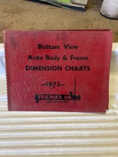 1973 Tru-Way Bottom View Auto Body & Frame Dimension Charts
