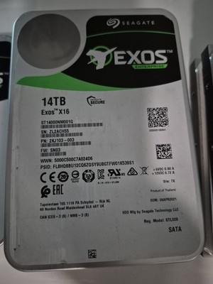 Seagate Exos X16 14TB (7200RPM, 3.5'', SATA III, 256MB Cache) 14TB  ST14000NM001G