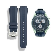 20mm Curved Silicone Strap for Omega x Swatch Moonswatch   Soft and Comfortab...