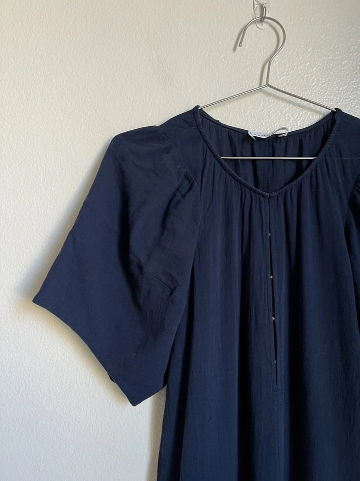 Macacão APIECE APART Soleil manga balão azul marinho tamanho EUA 6 - Imagem 3 de 4