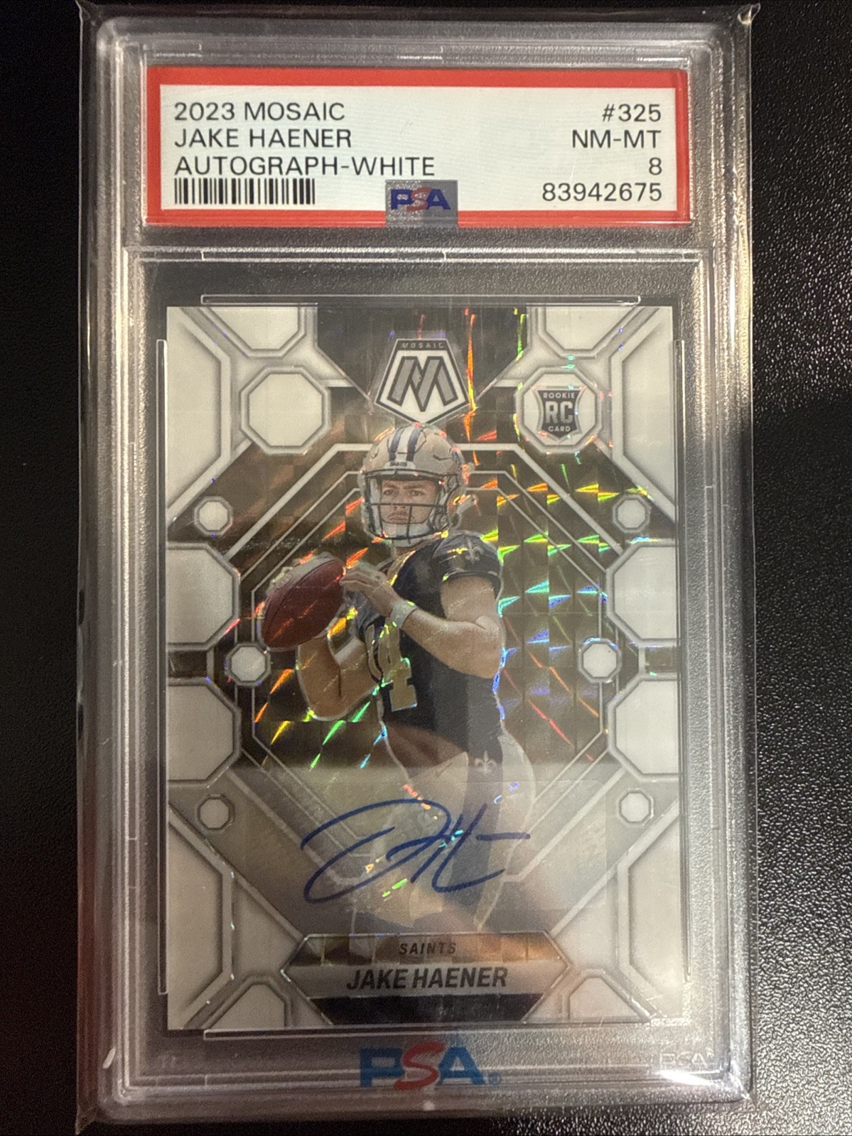 Jake Haener Panini Mosaic #325 Autograph