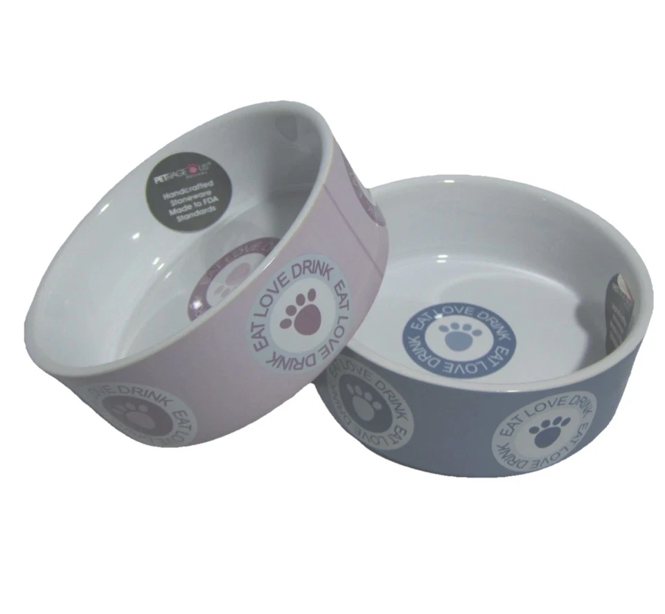 Petrageous Designs маленький керамический ешьте любовь напиток 5 «x 1,75» синий розовый 12068 - Изображение 3 из 4