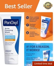 Acne Foaming Wash for face body Benzoyl Peroxide 10 Maximum Strength Antim...