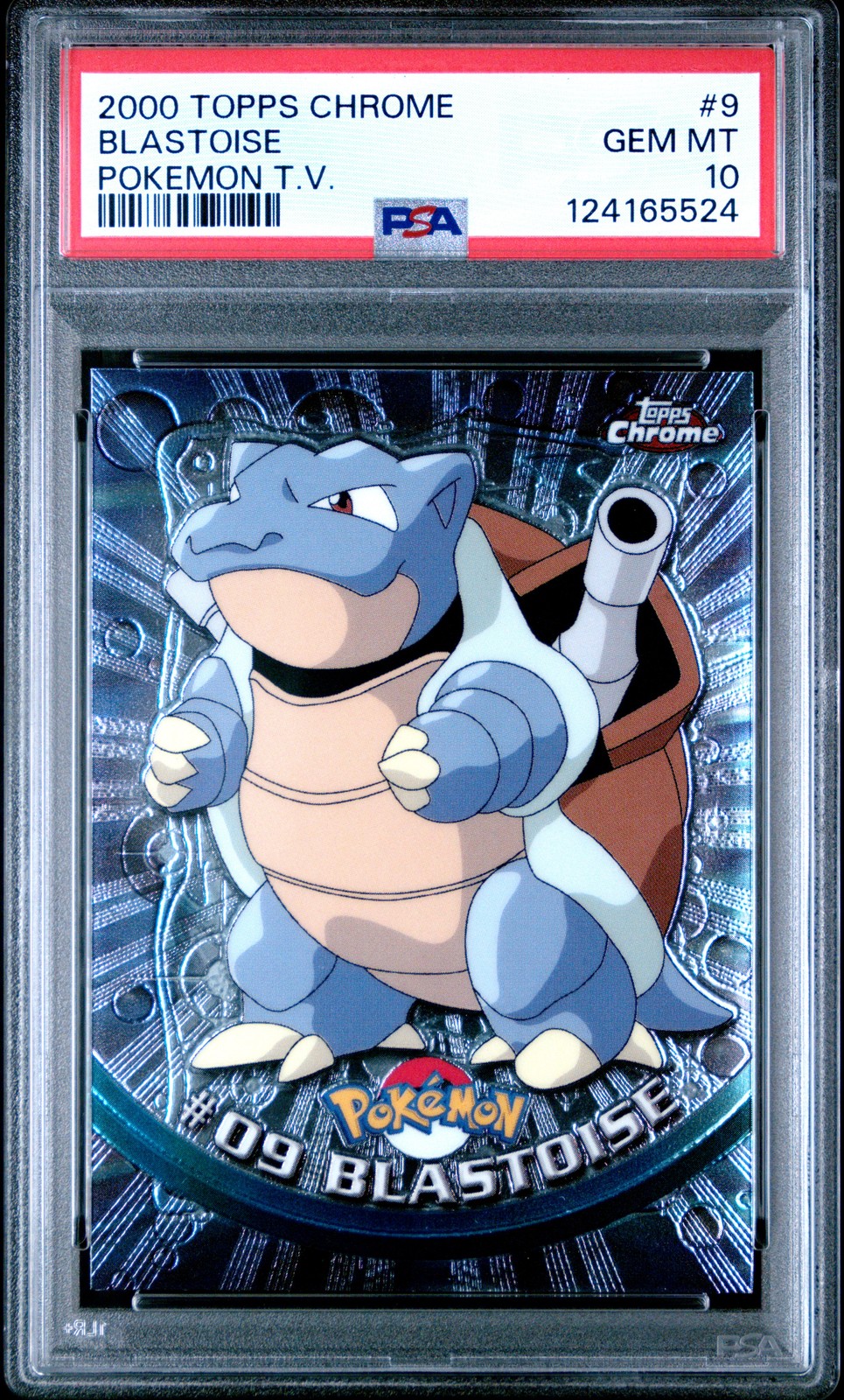 2000 TOPPS CHROME POKEMON T.V. #9 BLASTOISE PSA 10