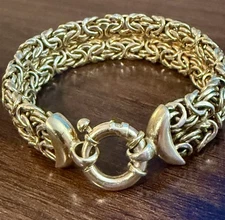 ESTATE VINTAGE 925 MILOR ITALY BYZANTINE BRACLET SZ 7.5”