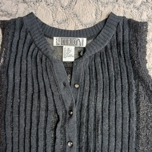 Curio Knit Sleeveless Women's Top Black Sz S - Picture 3 of 6