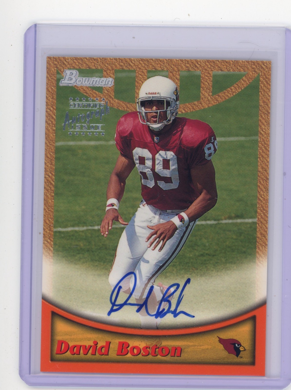 David Boston Bowman Certified Autograph Blue #A10 Certified Autograph
