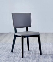 Einsitzer Designer Grauer Esszimmerstuhl PolsterstüHle Leder Einsitzer