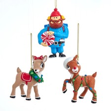 Rudolph The Red Nose Reindeer  Ornament Set o...