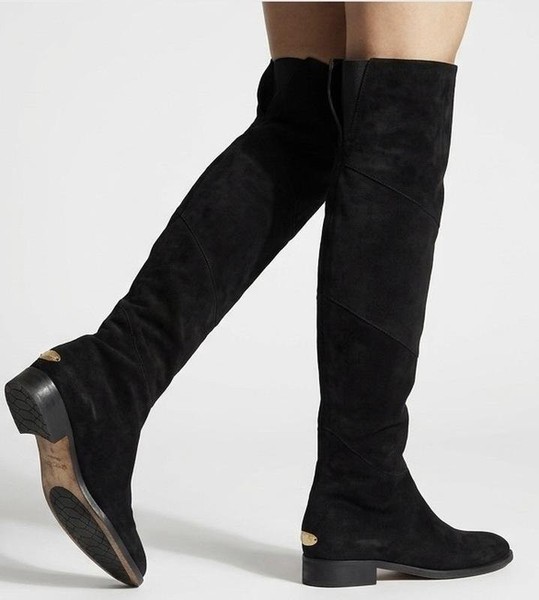 Women Jimmy Choo Over-the-Knee Black Suede 39