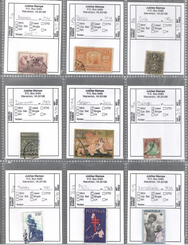 WORLDWIDE USED STAMPS LOT. 09 NICE SELECTIONS.
