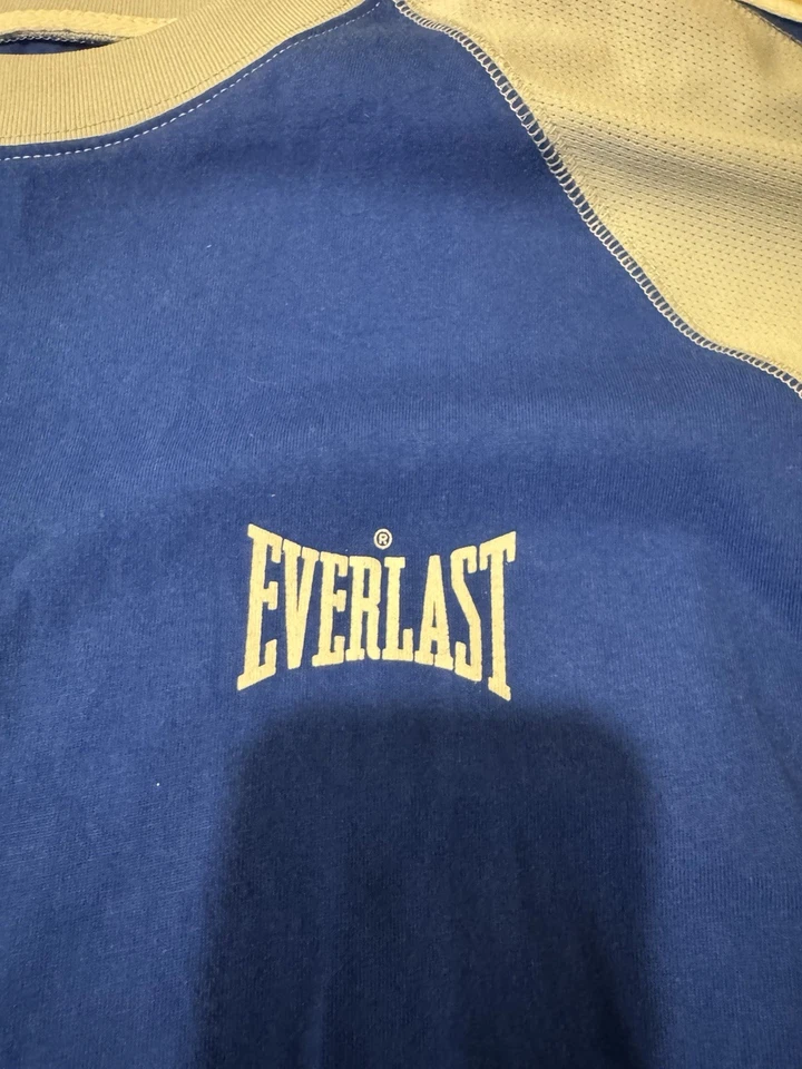 Camiseta de Boxeo Everlast Vintage Talla Hombre XL Azul Manga Corta Foto 2 de 4