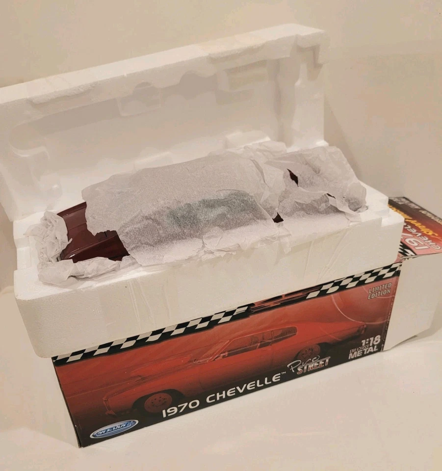 * WELLY COLECCIONABLE 1:18 1970 CHEVELLE PRO STREET EDICIÓN LIMITADA FUNDIDO A PRESIÓN *ST Foto 4 de 4