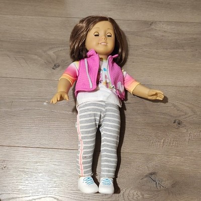   American Doll Girl with bike , brick oven , changing table and bath tube 