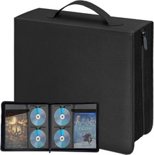 CD DVD Storage Binder with Handles, PU Leather Corver