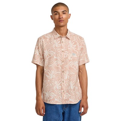 RVCA Exotica Kurzarm Shirt Pale Mauve Pink