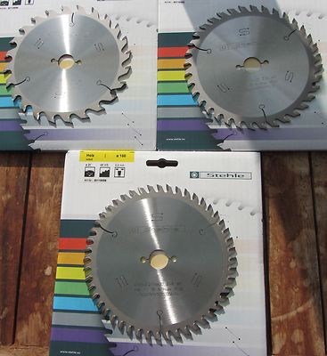  3er Set HM-Handkreissägeblatt/Sägeblatt 160 x 20 Z 24/36/48  Stehle für Festool