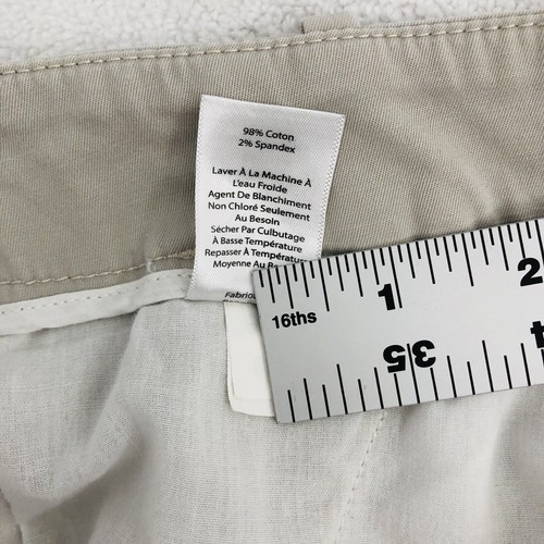 Pantaloni Talbots kaki crop chino flat davanti taglia 14 orlo grezzo casual donna estivi - Foto 5 di 9
