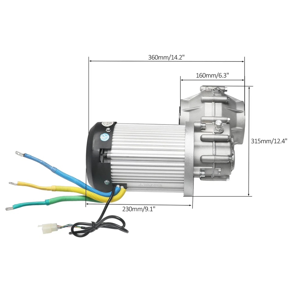 810mm ATV Go Kart Golf Cart Rear Differential Axle Kit 60V 3000W Motor Quad DIY - image 3 of 4