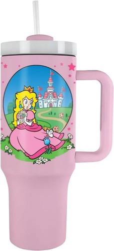 Super Mario Peach 40oz Tumbler - Official Insulated 1200ml Travel Mug Cup