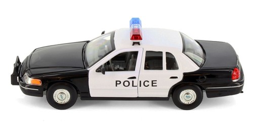 1999 Ford Crown Victoria Police Interceptor CVPI 1/24 Diecast Model w/ BOX - Picture 6 of 10