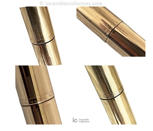 Ungefärbter Montblanc Meisterstück N 82 Gold R Füllfederhalter M 50er Jahre - Bild 6 von 18