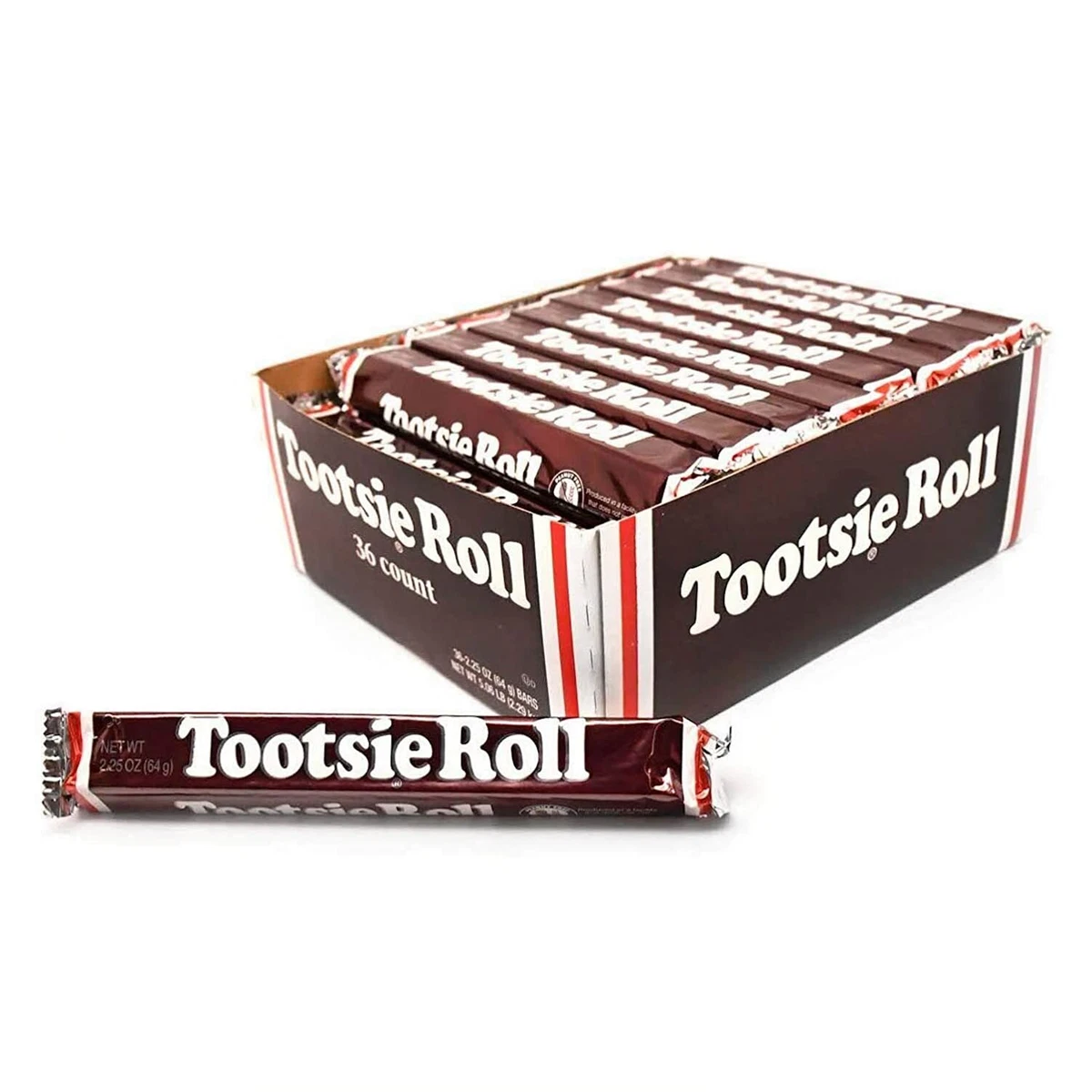 Tootsie Roll Bars Original Classic Size - 2.25oz Rolls - 36CT - FREE  SHIPPING | eBay