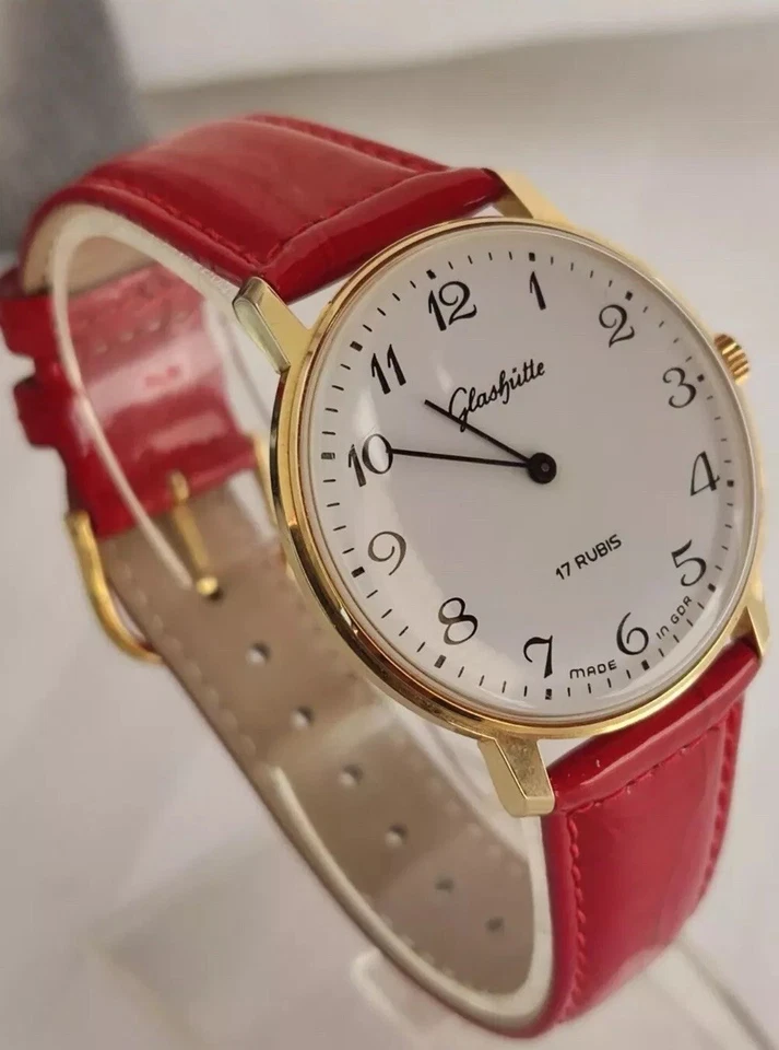 Reloj GLASHUTTE GUB 17 Joyas Cuerda Manual COMO NUEVO Funciona Auténtico Foto 4 de 4