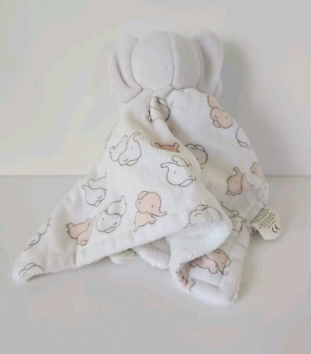 Blankets and Beyond Plush Elephant Baby Soother White Pink Hearts Security Lovey - Picture 3 of 7