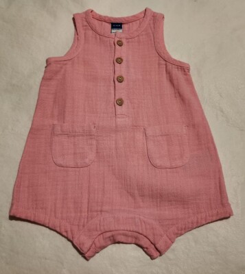 NWT Old Navy Pink Sleeveless Short Romper Baby Girl