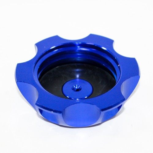 BLUE Alloy Gas Fuel Petrol Tank Cap + Breather 110cc 125cc PIT Trail Dirt Bike - Picture 3 of 4