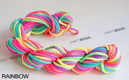 Corda perline corda per perline nodo cinese nylon Shamballa macramè 1,5 mm - colore a scelta! - Foto 6 di 33