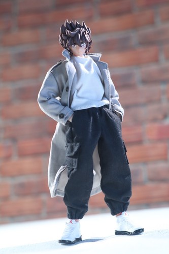 1/12 Classic Trench Coat Gray Color For 6" PHICEN TBL Hot Toys Figure Doll USA - Picture 6 of 7