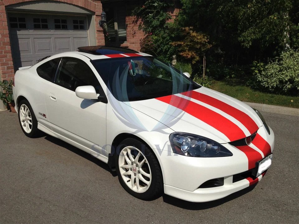 Matte Color Racing Stripes Vinyl Wrap Decals For Acura RSX Stripe 25FT / 50FT - Image 3 of 4